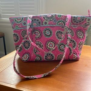 Vintage Vera Bradley Weekend Tote in Pink Cupcake